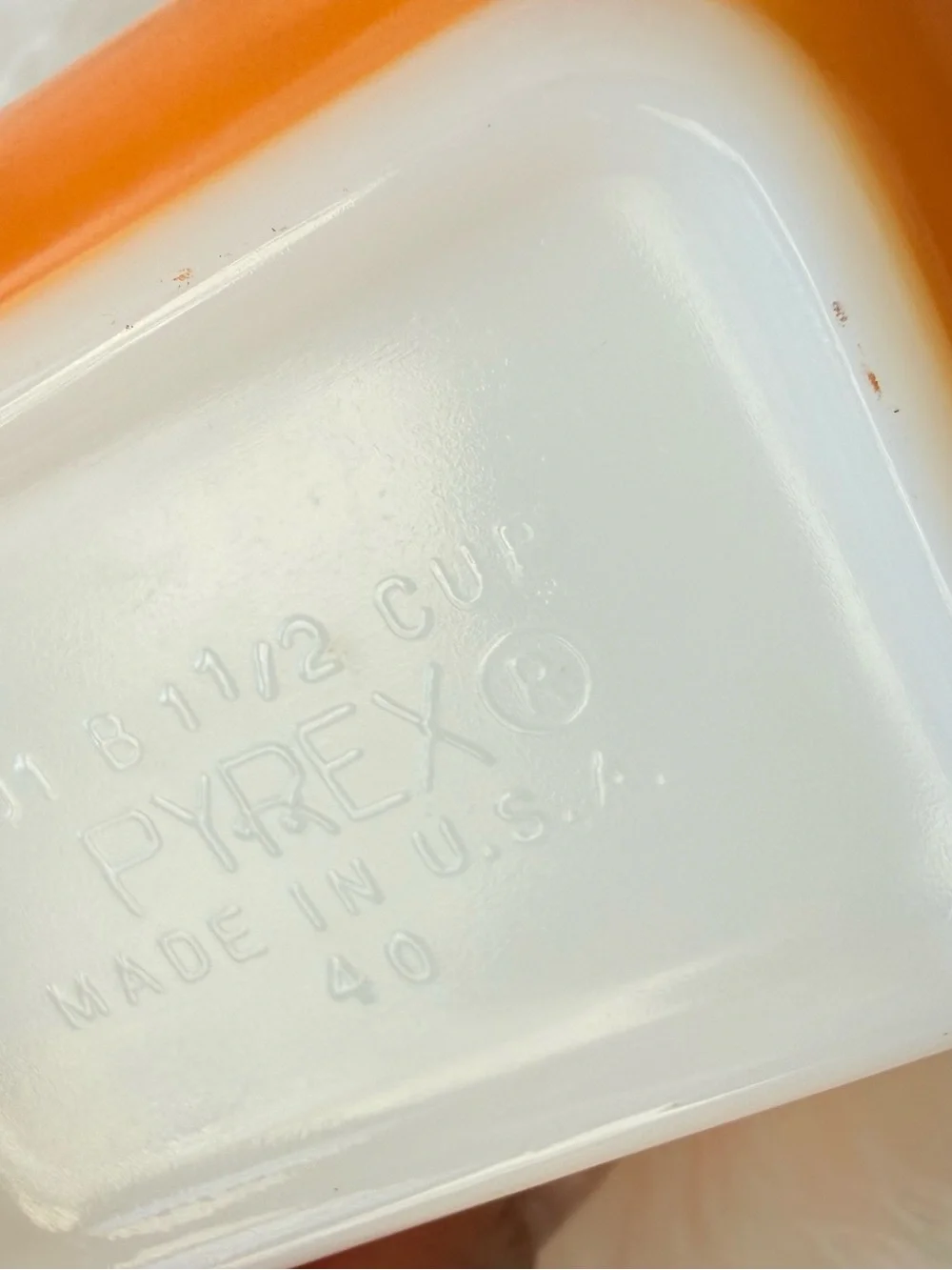 Vintage Pyrex 501-B Orange Fridgie 1.5 Cup Refrigerator Dish 501-C Lid